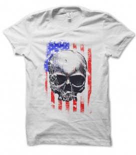 T-shirt Skull Flag USA