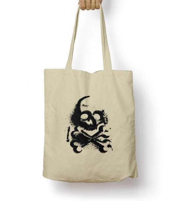 Tote Bag Tête de Mort Spray