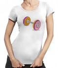 Tee-Shirt Femme, Donuts Barre de Musculation