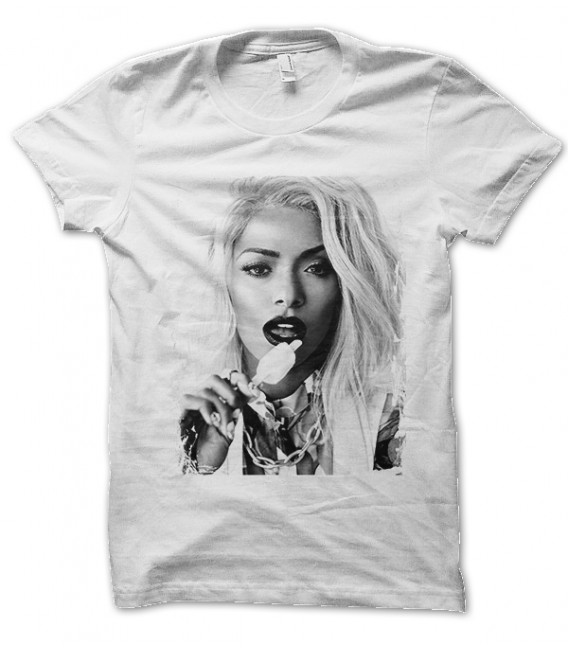 Tee Shirt Ice Cream Girl, Black & White, La Femme et la Glace