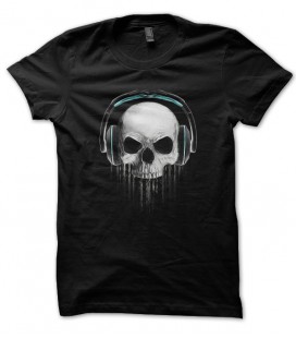 Tee Shirt Skull DeeJay ( tête de mort DJ )