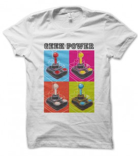 Tee Shirt GeeK Power, Joystick Warhol Style Pop Art