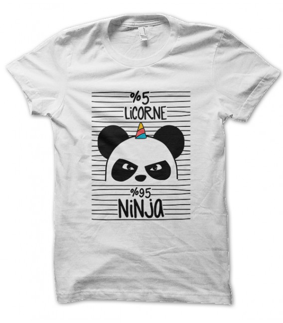 Tee Shirt Panda, 5% Licorne 95% Ninja