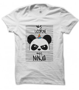 Tee Shirt Panda, 5% Licorne 95% Ninja