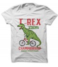 Tee Shirt T-Rex BiCycle Championship Racing Dinausore Vélocipède