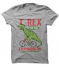 Tee Shirt T-Rex BiCycle Championship Racing Dinausore Vélocipède