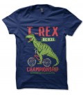 Tee Shirt T-Rex BiCycle Championship Racing Dinausore Vélocipède
