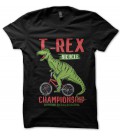 Tee Shirt T-Rex BiCycle Championship Racing Dinausore Vélocipède