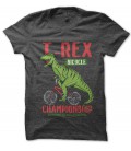 Tee Shirt T-Rex BiCycle Championship Racing Dinausore Vélocipède