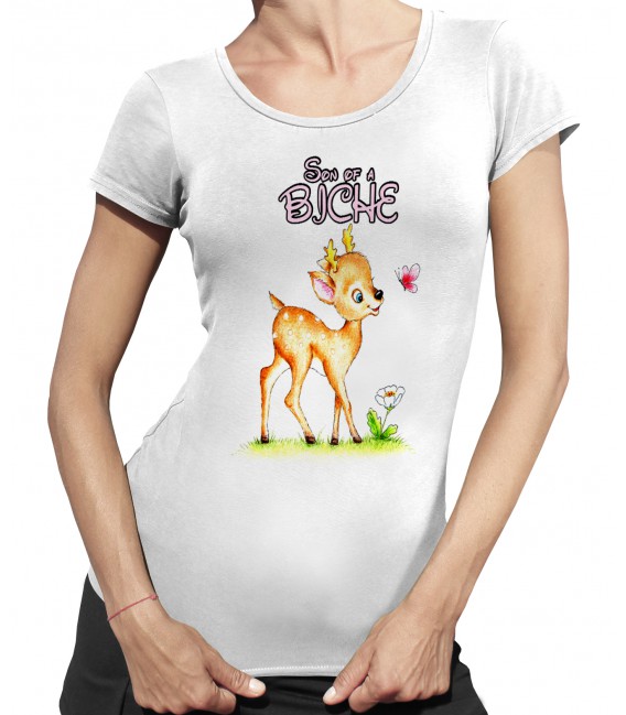 Tee Shirt Femme humoristique Son of a Biche 