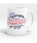 Mug blanc, California Surfings Pacific Rider est 1973
