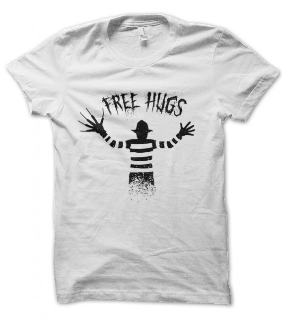 Tee Shirt Free Hugs, Freddy Krueger - Calins Gratuit 