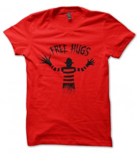 Tee Shirt Free Hugs, Freddy Krueger - Calins Gratuit !