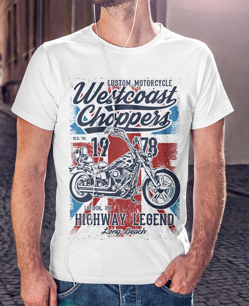 Tee shirt west top coast chopper