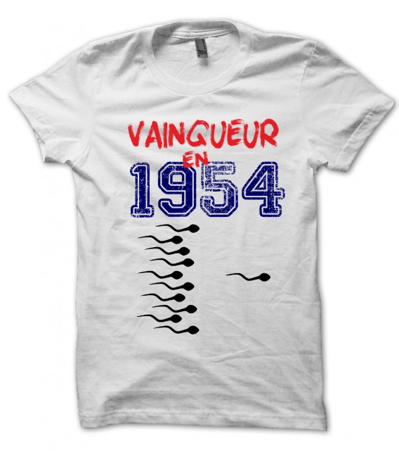 Tee Shirt Anniversaire, vainqueur en .. et choisissez la Date