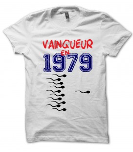 Tee Shirt Anniversaire, vainqueur en .. et choisissez la Date