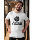 Tee Shirt Original pour homme Je ne ronfle pas, je Ronronne....