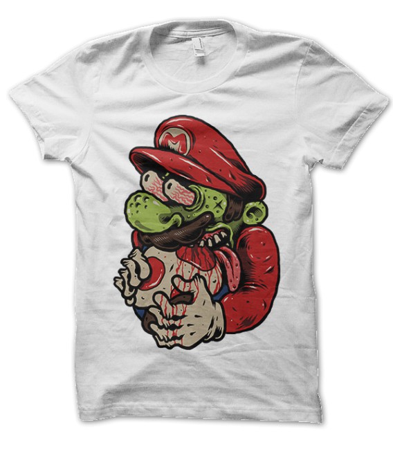  T-shirt original GeeK Mario Zombie