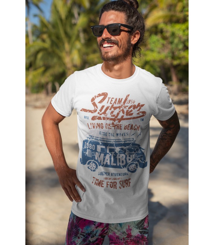 Tee Shirt Surf Vintage Team Surfer 1980 by Pacific Rider