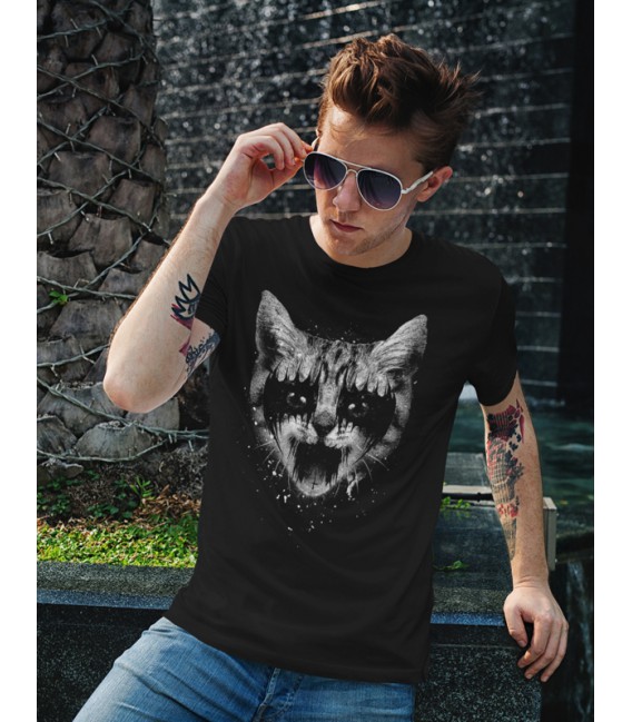 Tee Shirt Noir Metal Pussy Cat