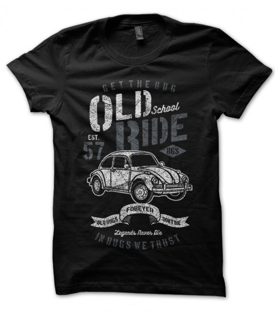 Tee Shirt Get the Bug Old School, Vintage Coccinelle VW