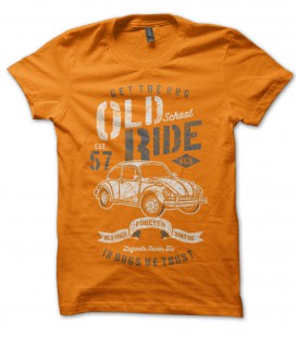 Tee Shirt Get the Bug Old School, Vintage Coccinelle VW