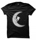 Tee Shirt Noir Skate in the Moon