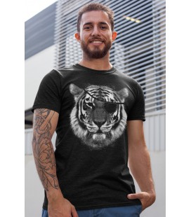 Tee Shirt original noir Eye of Tiger, l’œil du Tigre