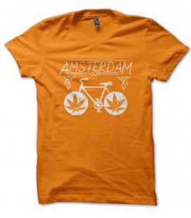 Tee Shirt Amsterdan, le Vélo Weed