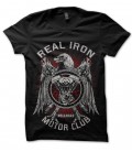Tee Shirt Noir Real Iron, Motor Club by HellHead