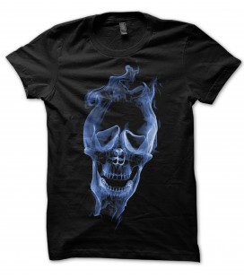 Tee Shirt Noir Skull in the Smoke