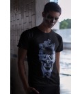 Tee Shirt Noir Skull in the Smoke