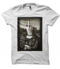 tee shirt parodie Mona Lisa blanc