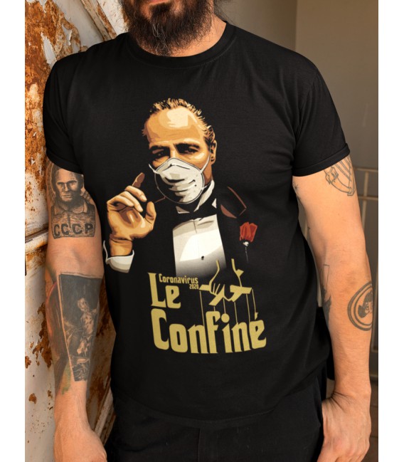 Tee Shirt Bio Le Confiné ( Parodie le ¨Parrain" )