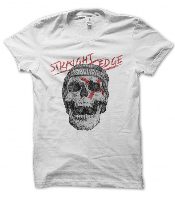 Tee Shirt Vintage Straight Edge Skull