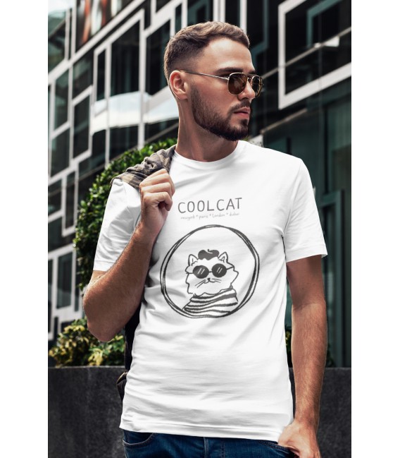 Tee Shirt Bio, Cool Cat New York Paris London Dubaï