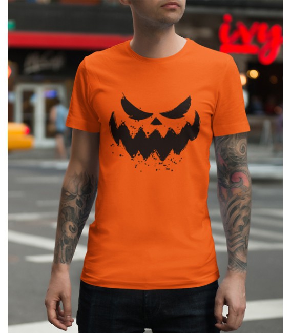 Tee Shirt 100% Bio, Halloween Scary Face