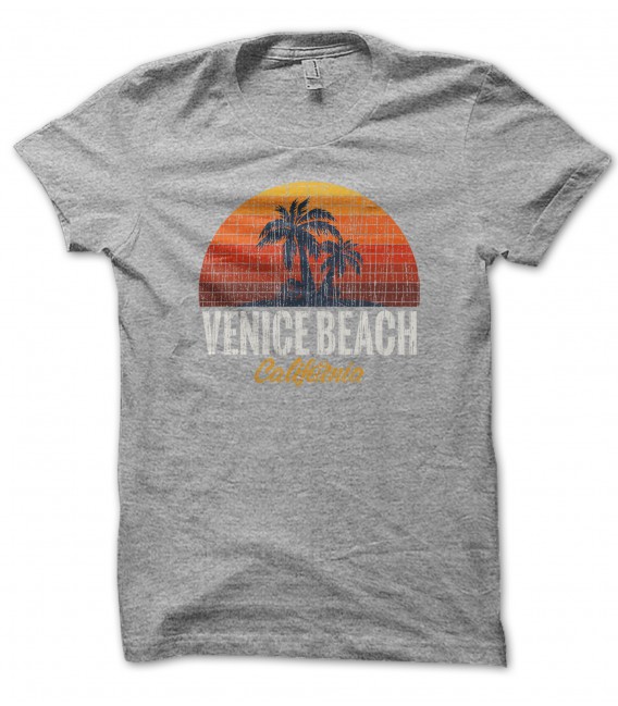 Tee Shirt 100% coton Bio, Venice Beach style vintage