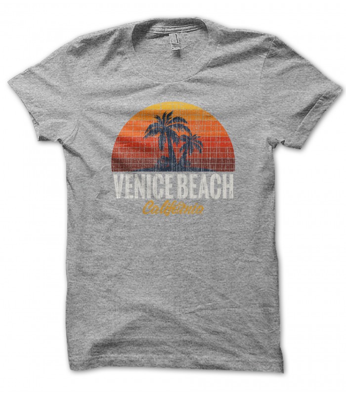T Shirt Homme 100 Coton Bio Style Vintage Venice Beach