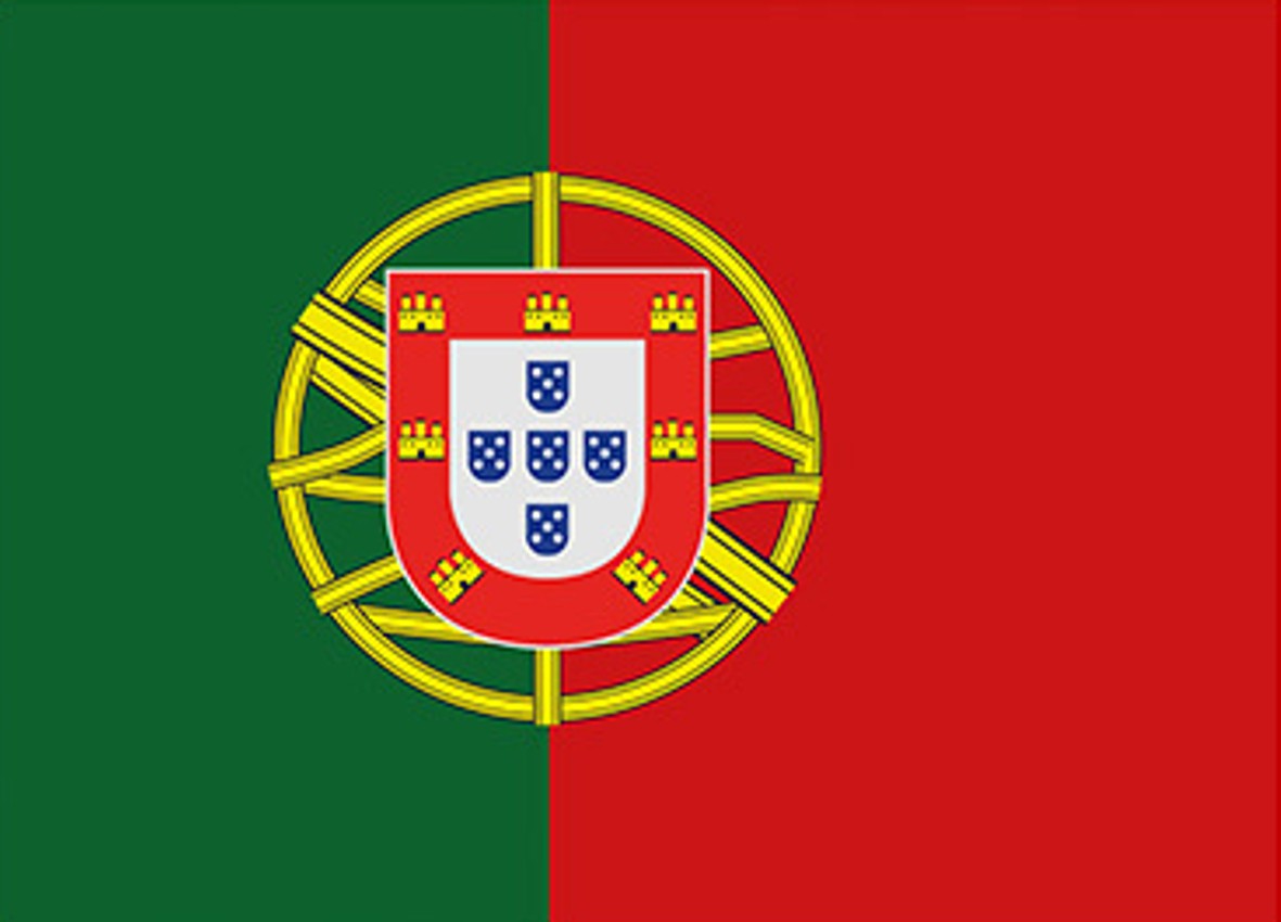 Drapeau Portugal sur Hampe à agiter - 5 tailles disponibles