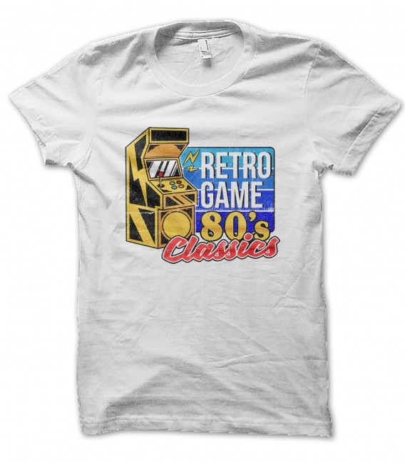 Tee Shirt Retro VidéoGame 80s Classics 100% coton Bio