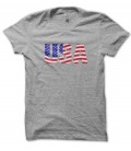 Tee Shirt USA style drapeau Vintage, 100% coton Bio