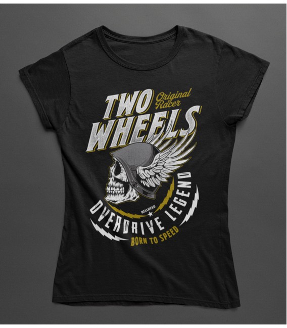 Tee Shirt Femme Two Wheels Overdrive Legend 100% coton Bio