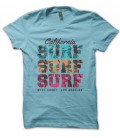 Tee Shirt California Surf Surf Surf West Coast Los Angeles, 100% coton Bio