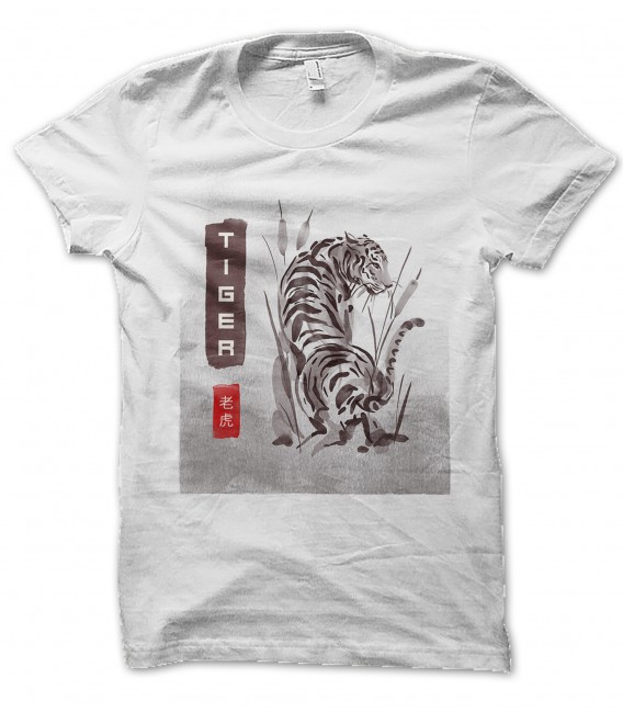 Tee Shirt Tiger Aquarelle, 100% coton Bio