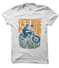 Tee Shirt Biker Smile more, Ride a Motorcycle, 100% coton Bio