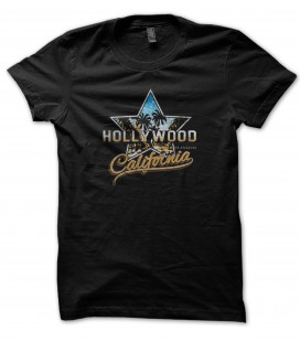 Tee Shirt Hollywood California, 100% coton Bio