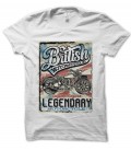 T-Shirt British Motorcycle, 100% coton Bio