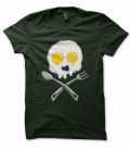 T-Shirt Skull Oeuf, Tête de Mort Oeuf sur le plat, 100% coton Bio