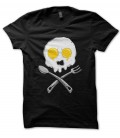 T-Shirt Skull Oeuf, Tête de Mort Oeuf sur le plat, 100% coton Bio